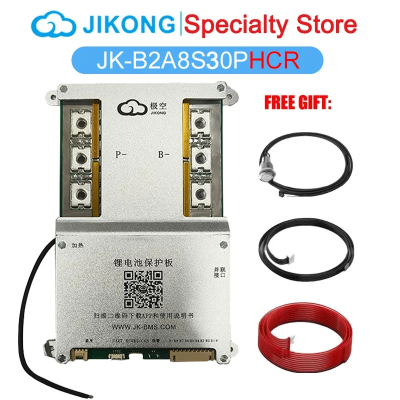 JK BMS JK-B2A8S30PHCR 4S-8S With HEAT CANBUS RS485 BT App 3S 4S 5S 6S 7S 8S Active Balancer2A 12V 24V LiFePO4 Li-Ion LTO Battery