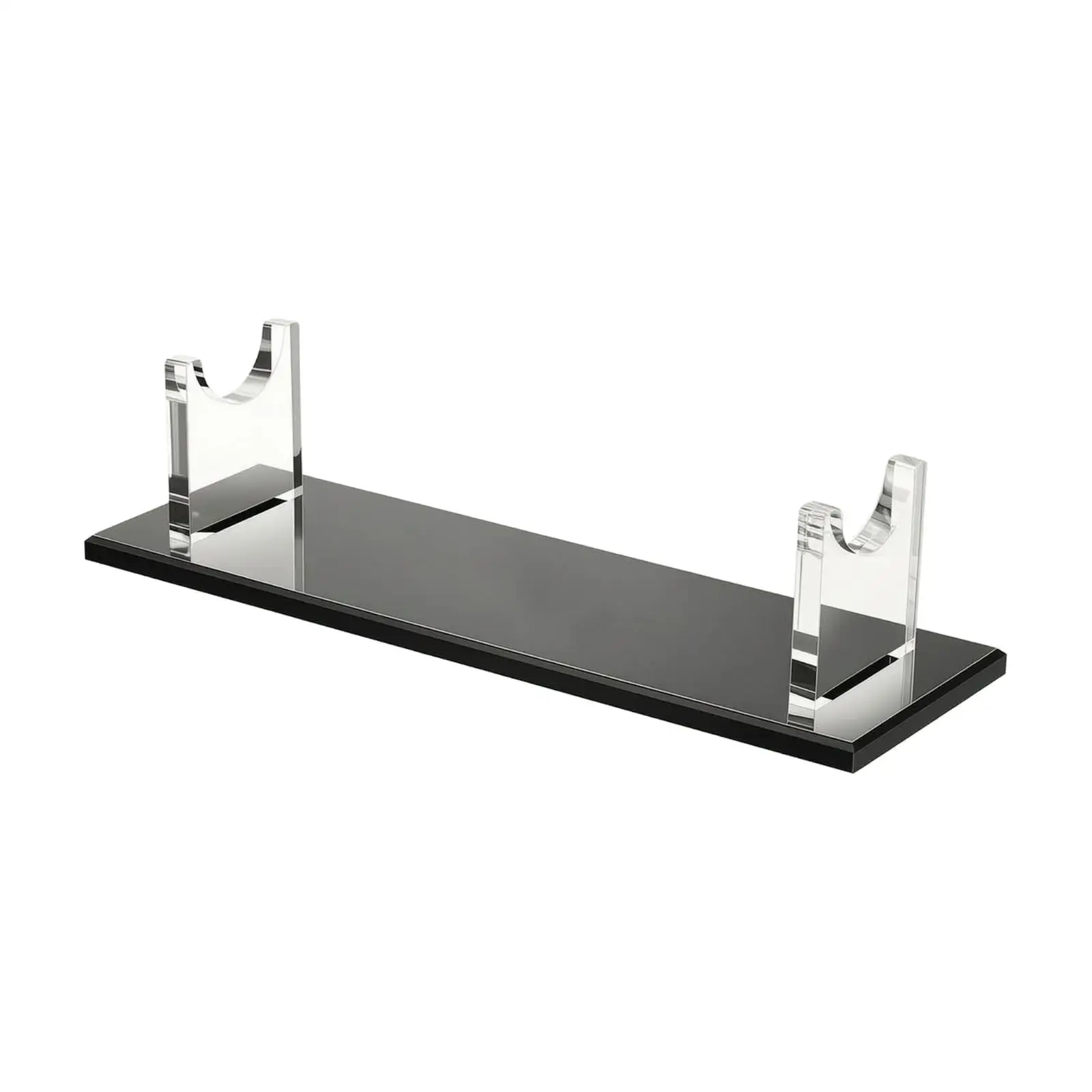 Acrylic Flute Holder for Piccolo and Wind Instrument Display with Rectangular Base for Counter Cabinet Storage