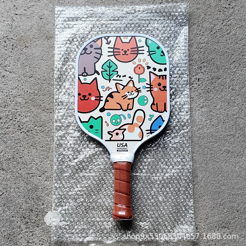 2026 Hot Cartoon Pickleball Professional Glass Fiber Small Pick Racket Interactive Outdoor Sports Leisure Hobby Pickleball 4