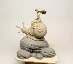 Resin Figure 1/32 high 125mm ANCIENT  Snail Princess  WOMAN Model Unassambled Unpainted  Figure Building Kit