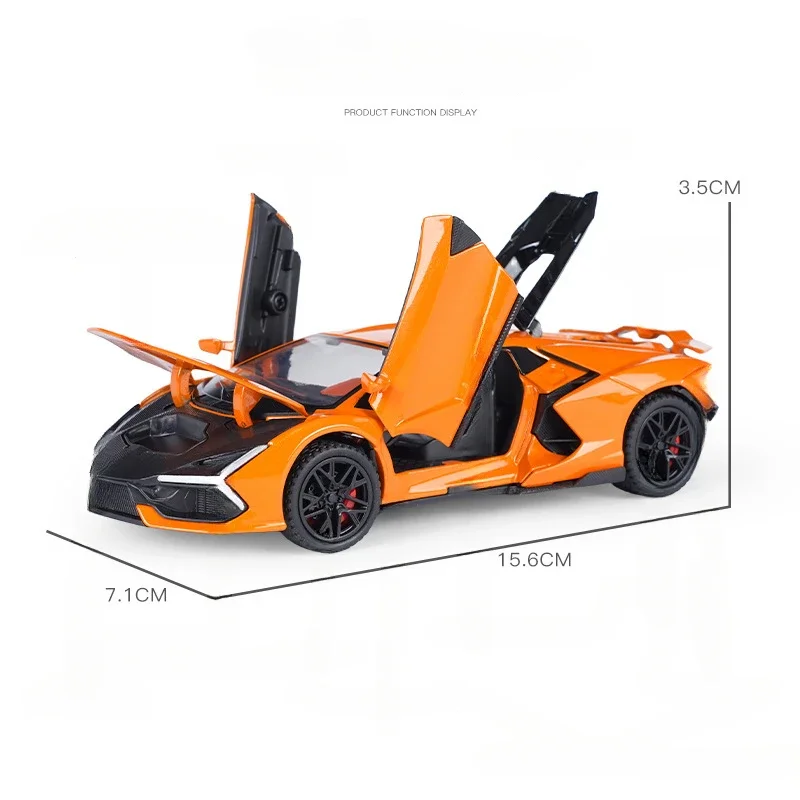 Symulacja 1/32 Lamborghini Aventador Model samochodu z dźwiękiem Światło Pullback Dzieci Chłopcy Samochód Zabawka Diecast Pojazdy Miniatura Voiture