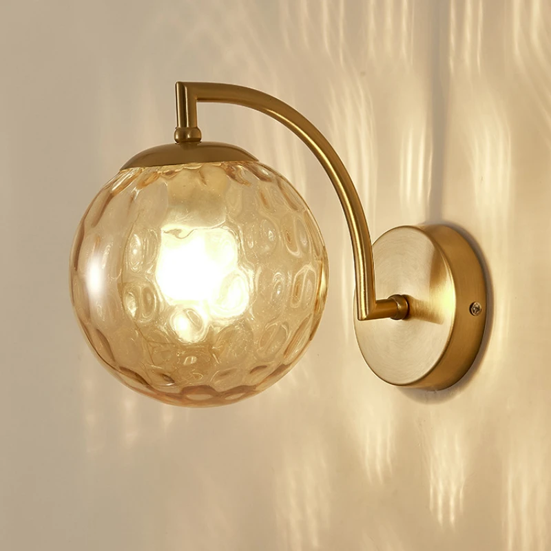 Modern Led Wall Lamp color Glass wall Light Nordic Minimalist Living Bedroom Bedside Sconce Dining Kitchen Indoor Light Fixtures
