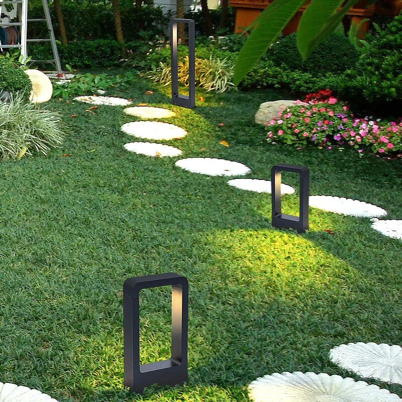 Lawn Light Outdoor IP65 Waterproof LED Lighting Aluminum Chinese Style Simple Arched Park Villa Garden Landscape Decoration