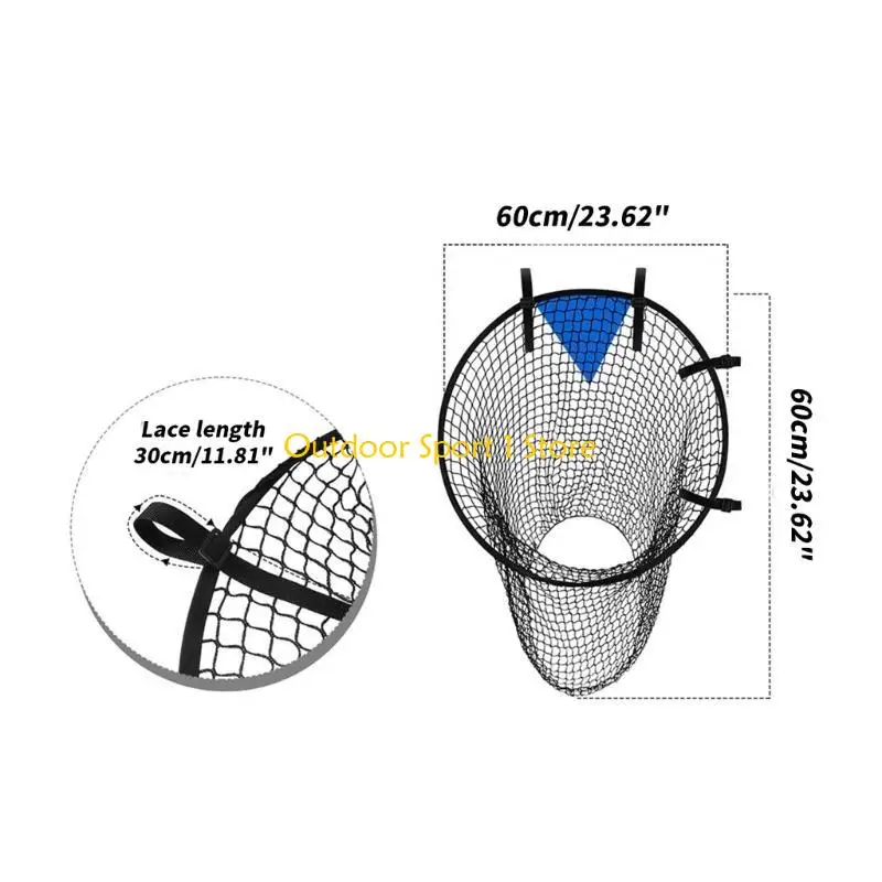 A0KA Football Training Tooting Targets Net Top Bins Fútbol Objetivos Objetivos Net Neta plegable Net Almacenamiento