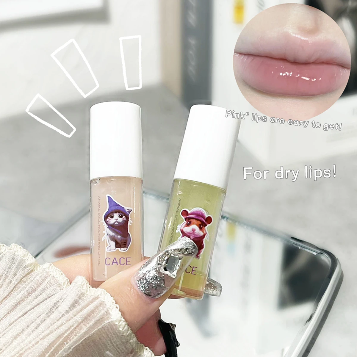 Crystal Jelly Lip Oil Plumping Moisturizing Lip Gloss Lip Balm Long Lasting Transparent Glow Oil Lip Care Tool Korea Cosmetics