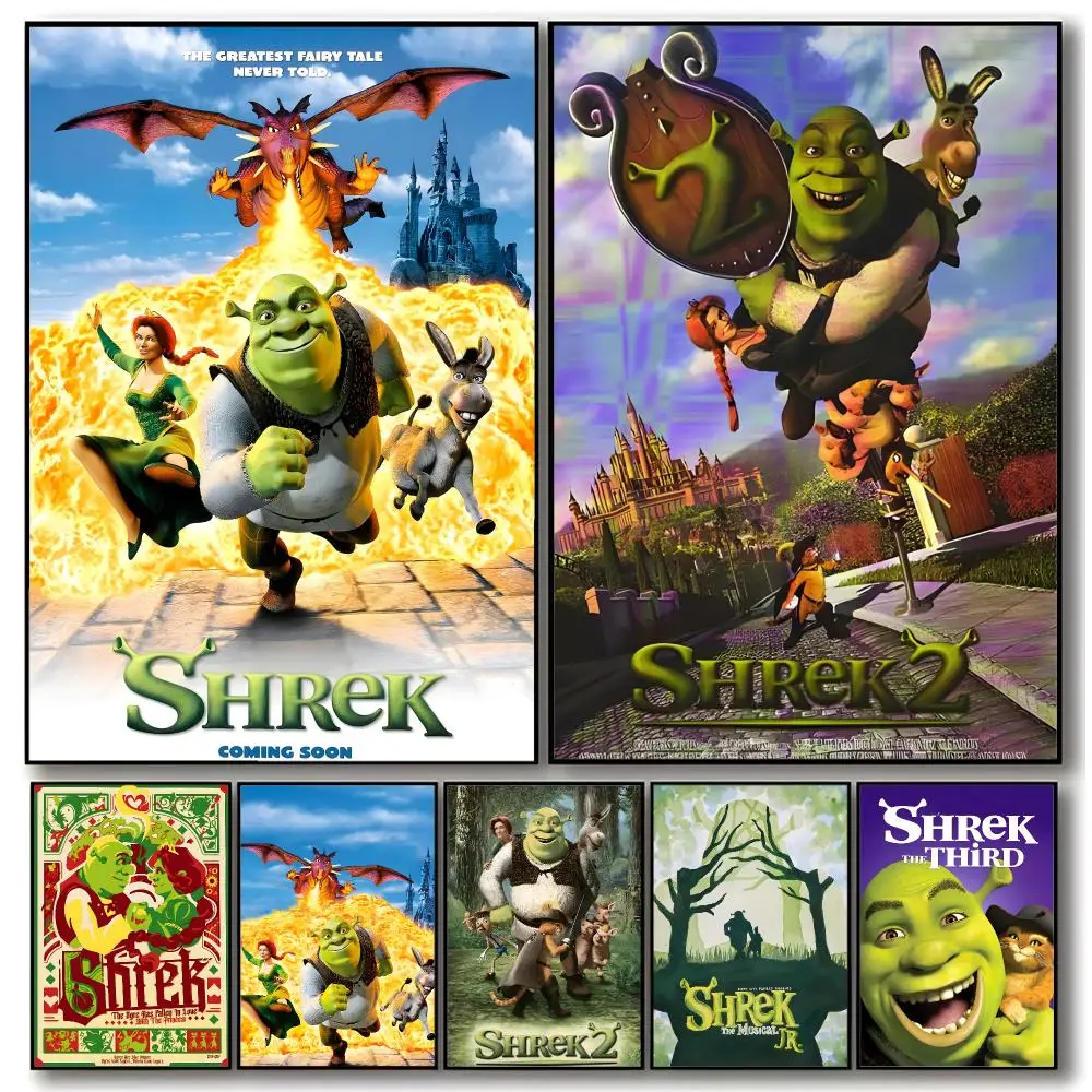 Comedy anime Shrek Poster Aesthetic Dorm & Bedroom Wall Art Decor