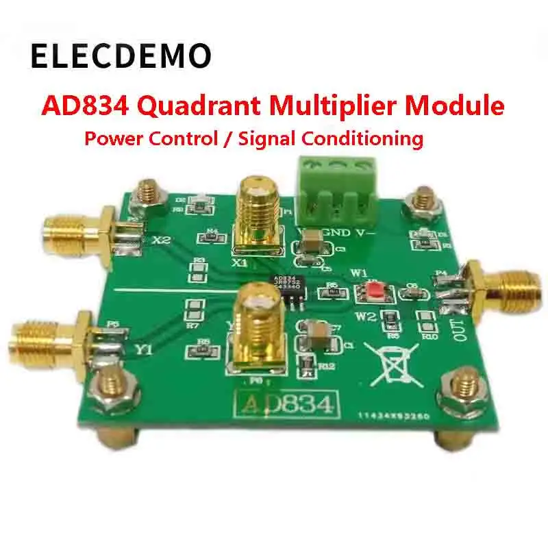 Four Quadrant Multiplier Module, 500MHz Signal Conditioning Power Control, High Linearity 2nd Harmonic Multiplier Board AD834