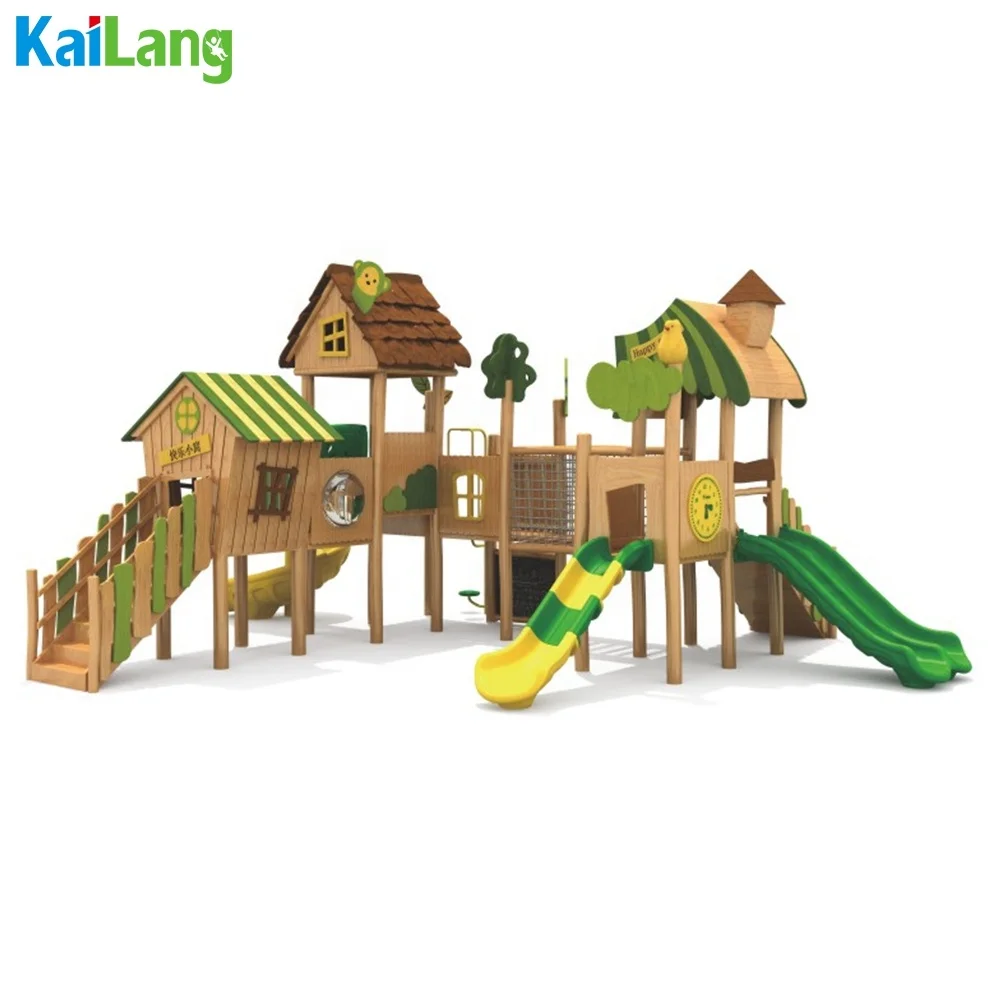 Customized Wooden Cabin Small Animal Park Slide Group Outdoor Sports Equipment Children's Sports Entertainment Playground view 4