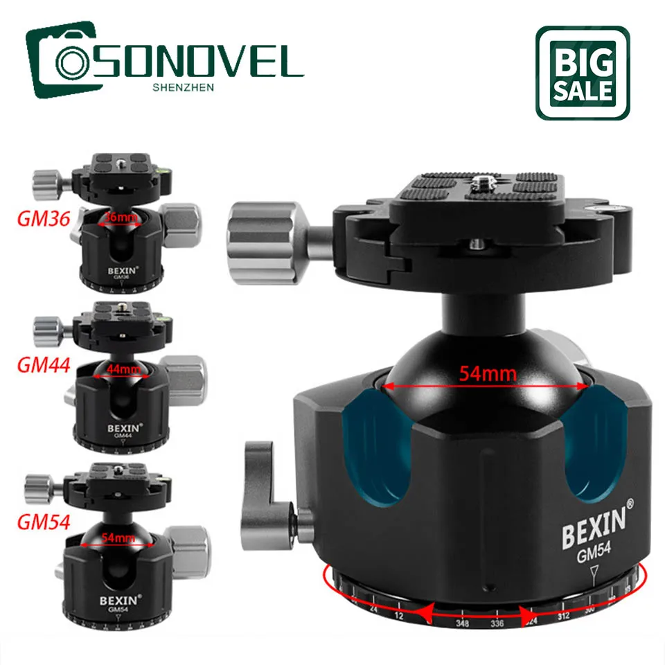 

SLR Camera Photography Low Center Of Gravity Spherical Metal Panoramic Tripod Professional Pan Tilt Adapter Accessories