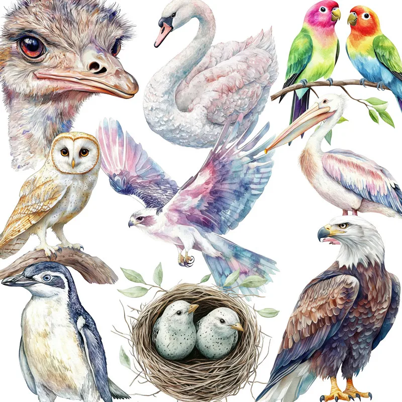 

20 шт./упак. виды наклеек с птицами DIY ремесло скрапбукинг альбом мусорный журнал декоративные наклейки