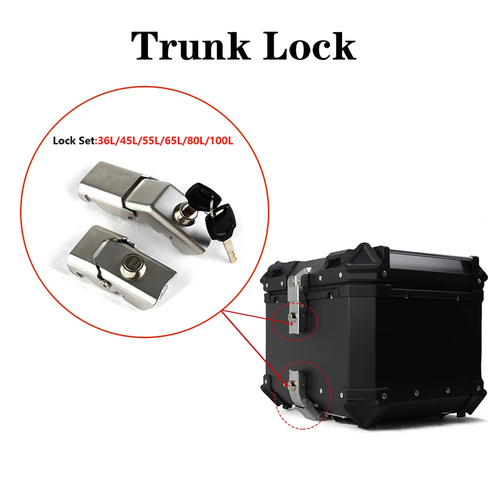 

Universal 28L-100L Motorcycle Luggage Trunk Top 38L Box Side Case Storage Toolbox Key Lock Replacement Motorcycle Accessories