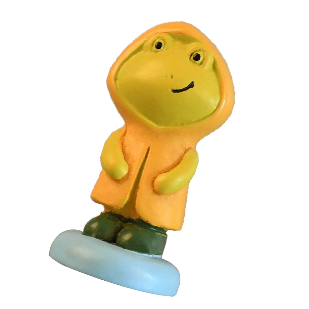 

Micro Landscape Frog Statue Delicate Details Garden Decor Mini Props Bright Color Resin Environmental Friendly Ideal Gift Home