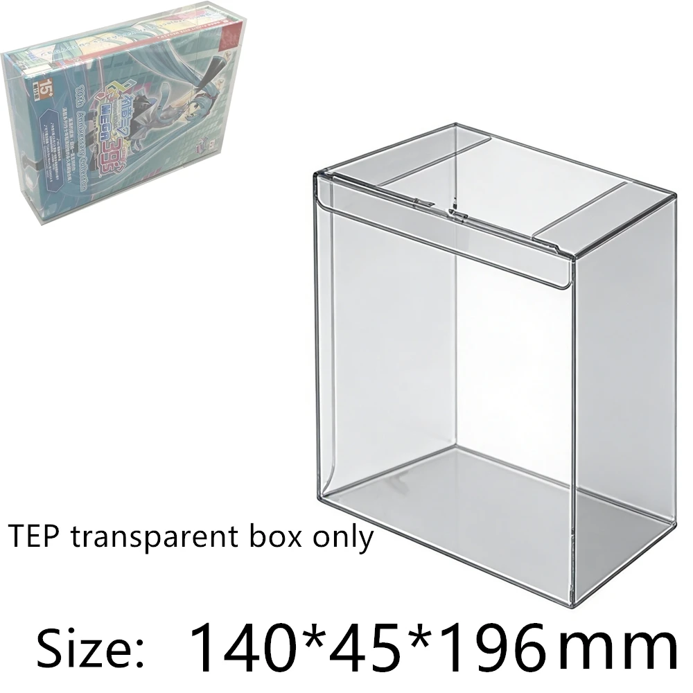 Transparent Box Protector For Hatsune Miku: Project SEKAI 39's Collect Boxes PET Storage Game Shell Clear Display Case
