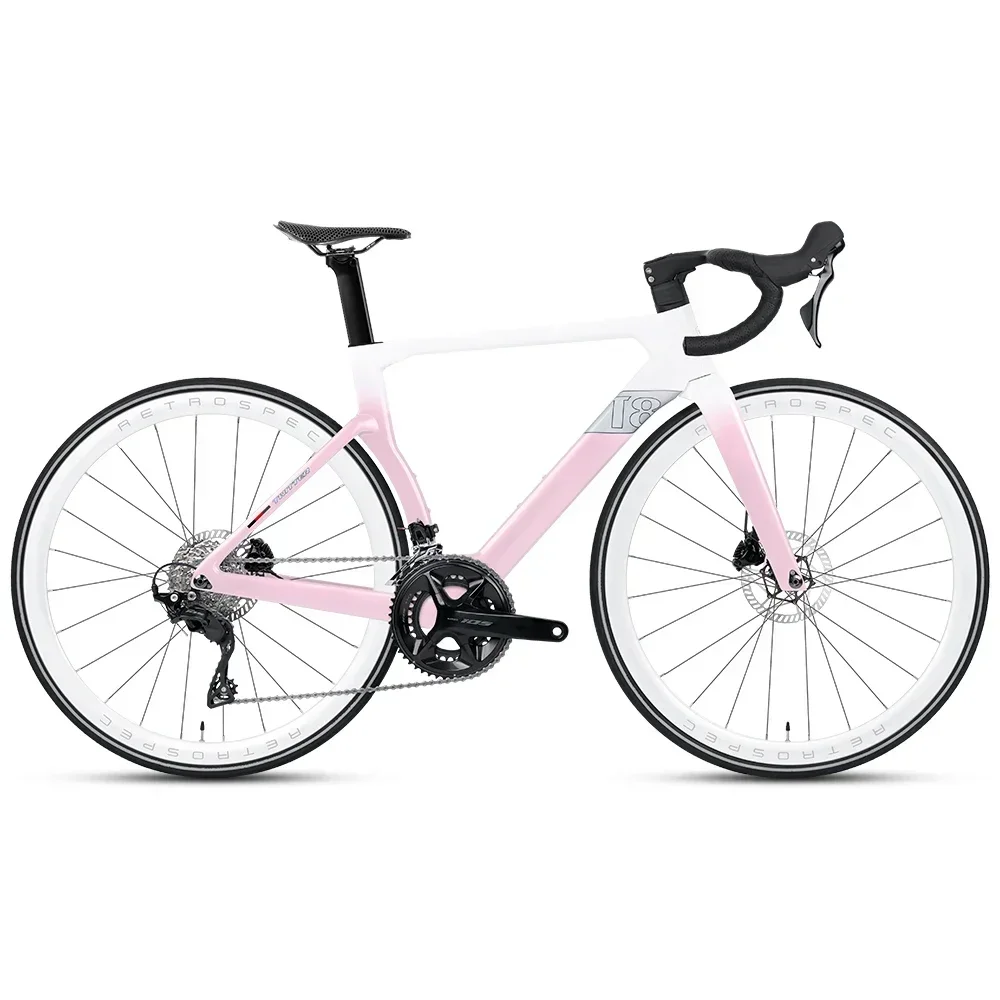 TWITTER2025 launches T8 carbon fiber road bike 105/R7120-2X12S hydraulic disc brake 700X25c carbon wheel carbon handle