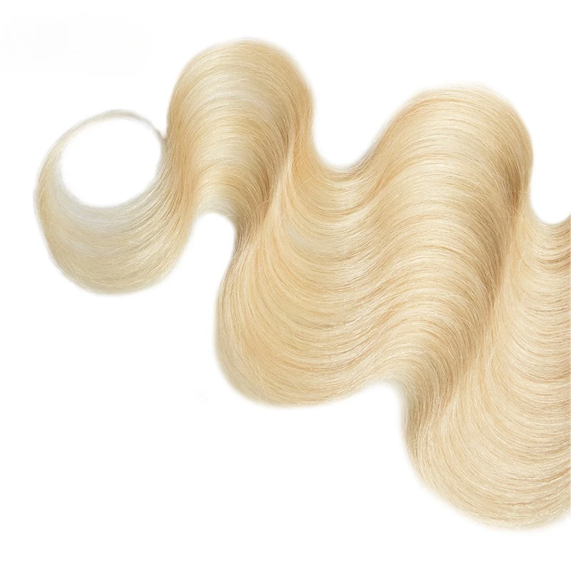 613 Blonde Body Wave 4x4 Lace Closure 10-22 Inch 150% Density Full End Pree Part Brazilian Virgin Hair Pre-Plucked