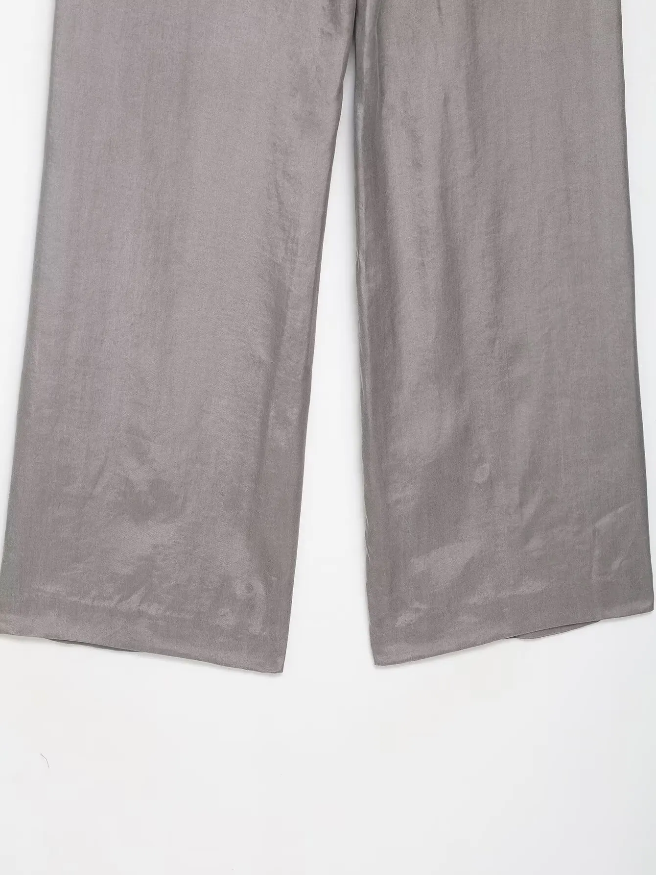 BB6819 ZA25 autumn new women's clothing European and American style contrasting color silk texture hanging pants 8489404