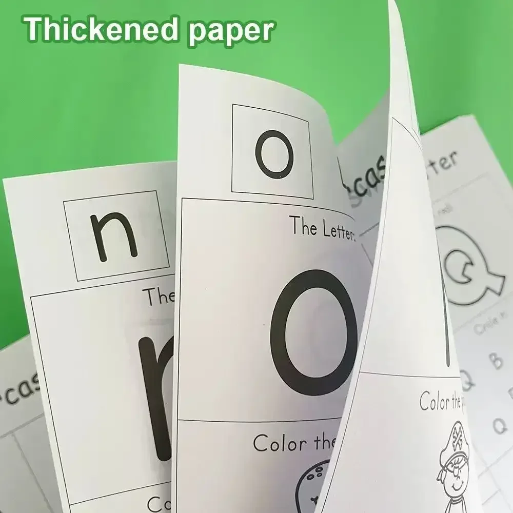 26 Letters A-Z Alphabet Phonics Words Practice Workbook Preschool Learning English Language Kindergarten Writing Coloring Book