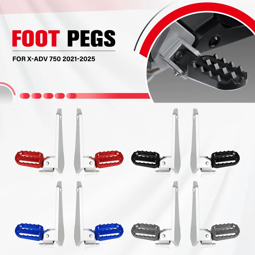 

For HONDA X-ADV 750 XADV750 XADV-750 2021-2023 2024 2025 Motorcycle CNC Driver Off-Roading Foot Pegs Pedal Rear Folding Footrest