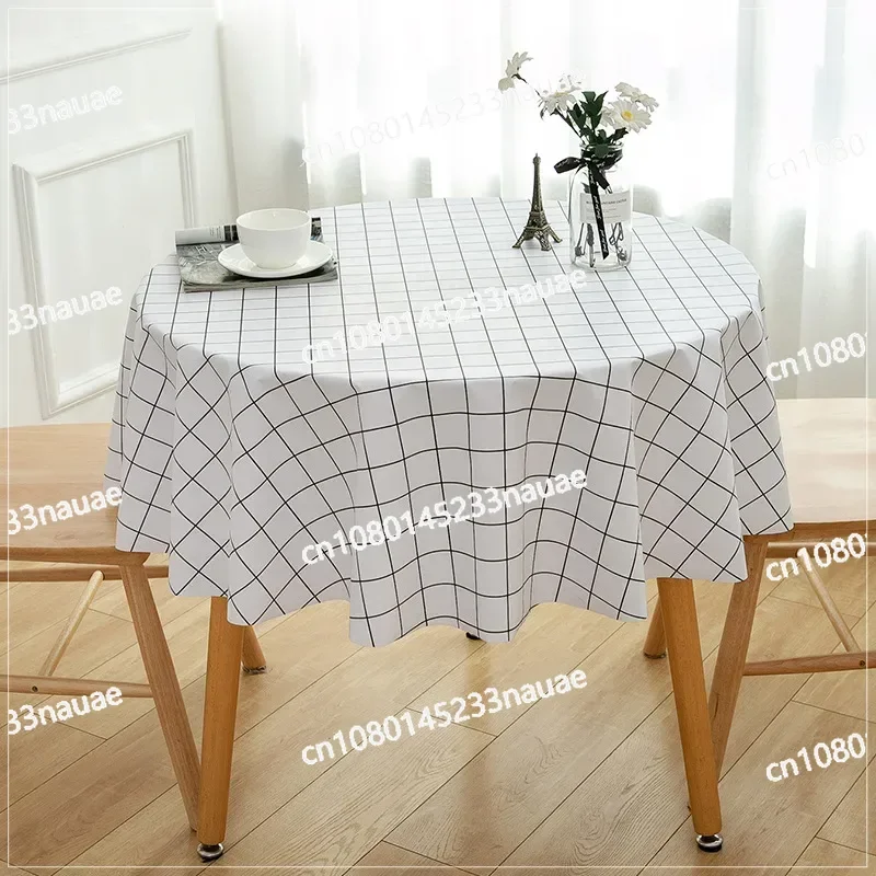 

Circular PVC Table Cloth Mat, Waterproof, Anti-Oil, Anti-Scalding, Household, Coffee Table