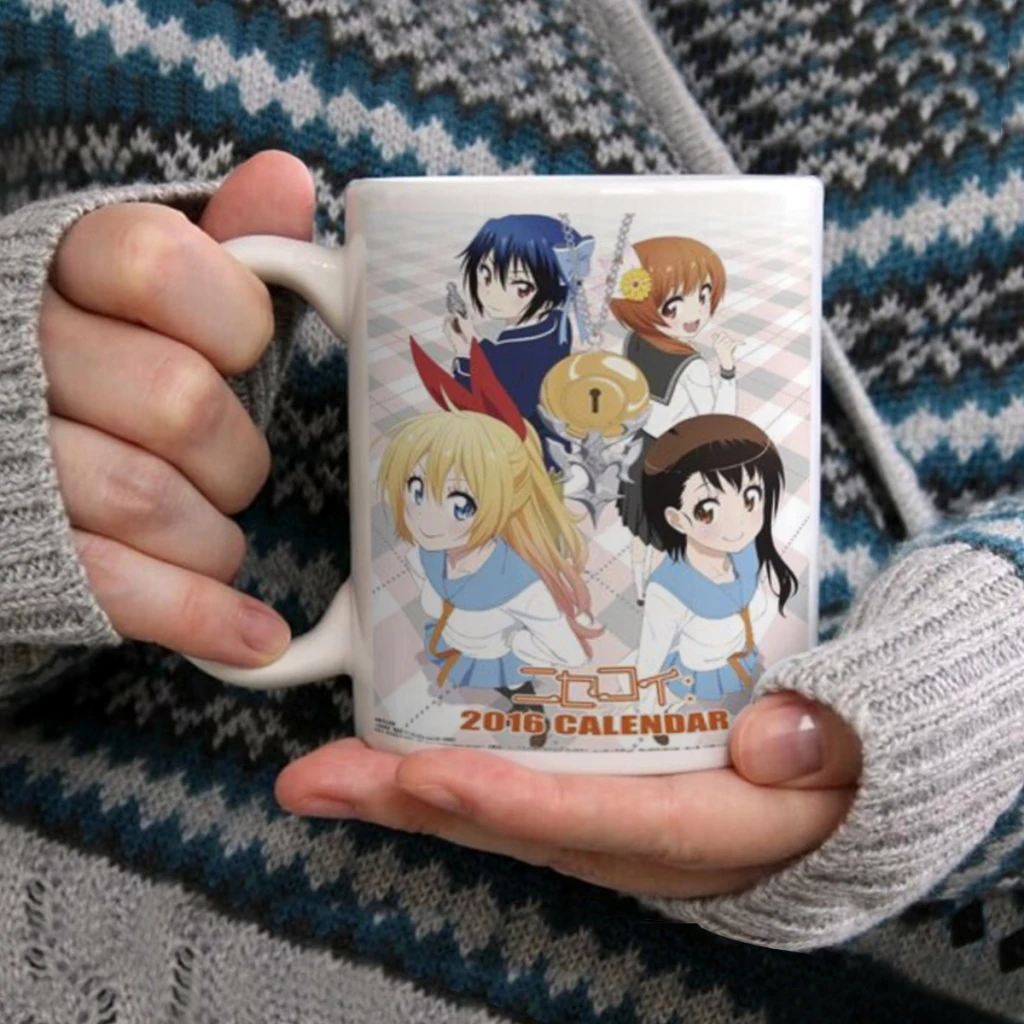 Pseudo Love Anime Coffee Mug 11oz Fun Ceramic Coffee Tea Cocoa Cup Handle Tea Drink Cup