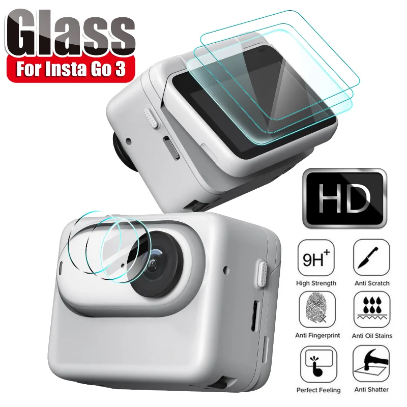 Tempered Glass for Insta360 GO 3 Screen Protector 9H Anti-scratch Action Camera Lens Guards Film for Insta360 GO 3 Accessories