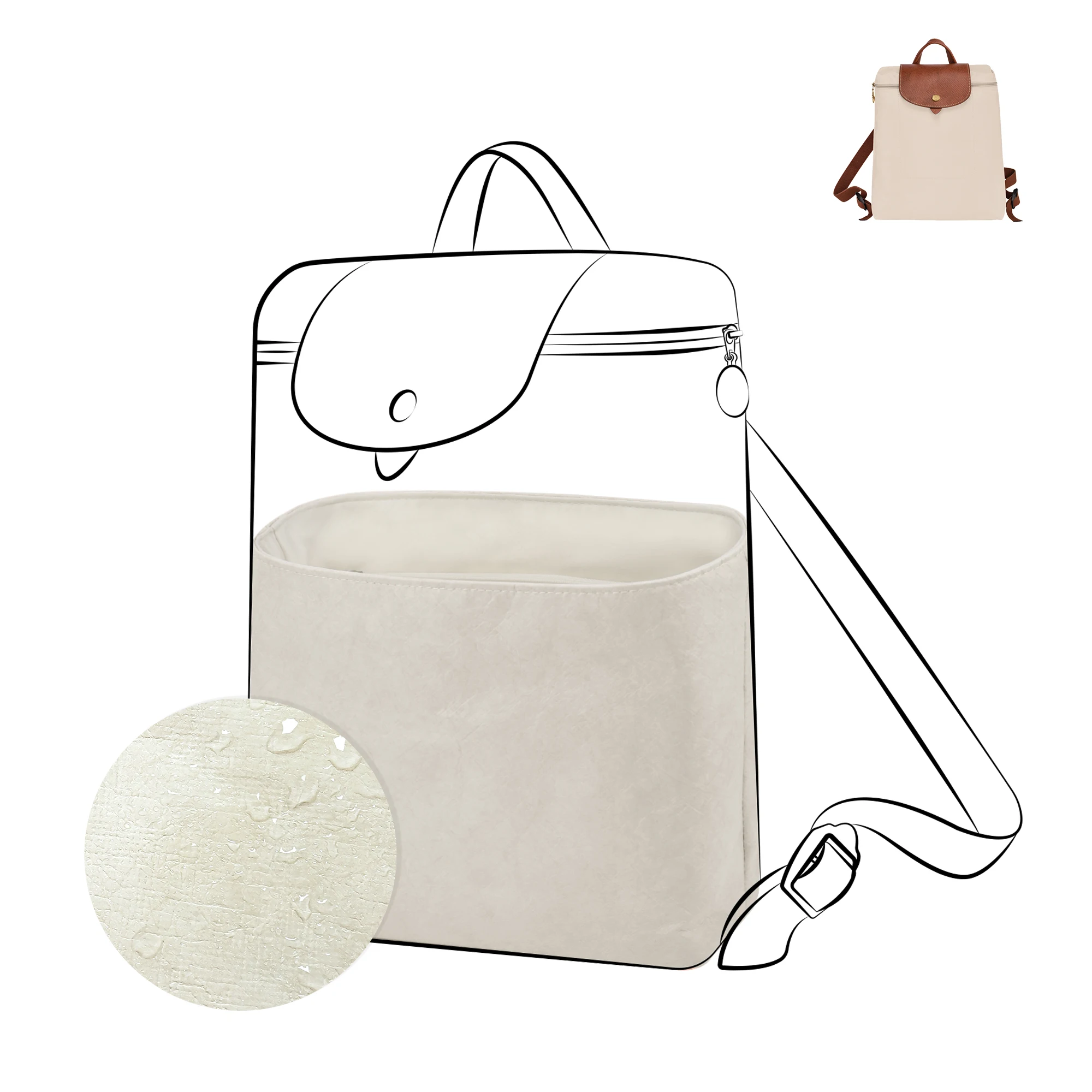 dgaz-lightweight-purse-organizer-insert-for-longchamp-le-pliage-backpack-bagsilk-and-dupontpaper-handbag-inner-for-luxury-bags