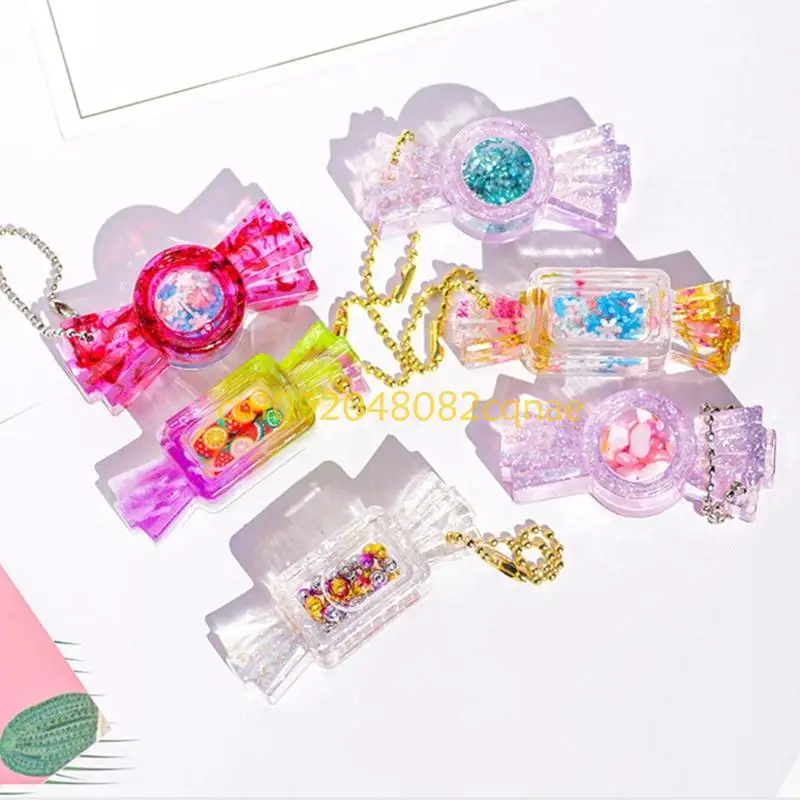Silicone Candy Pendant Mold Creates Perfect Sand Flows Effect Epoxy Casting Mold for Pendant Keychain Crafting