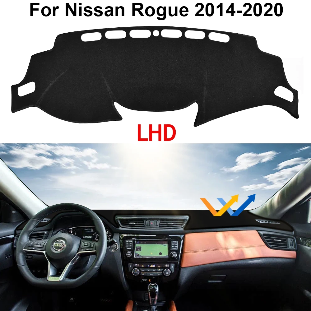 

Для Nissan Rogue 2014-2020 чехол для приборной панели автомобиля, фланелевой коврик премиум-класса, избегайте света, защита от УФ-лучей, аксессуары для ковров