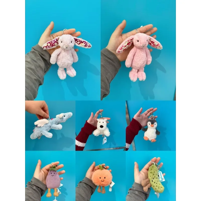 2026 New JC British Bunny Pendant, Lavender Floral Puppy and Pig Keychain Bag Charm