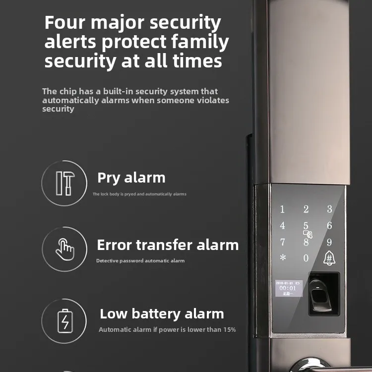 Porta antifurto con scheda magnetica per password domestica con impronta digitale classica Bluetooth Smart