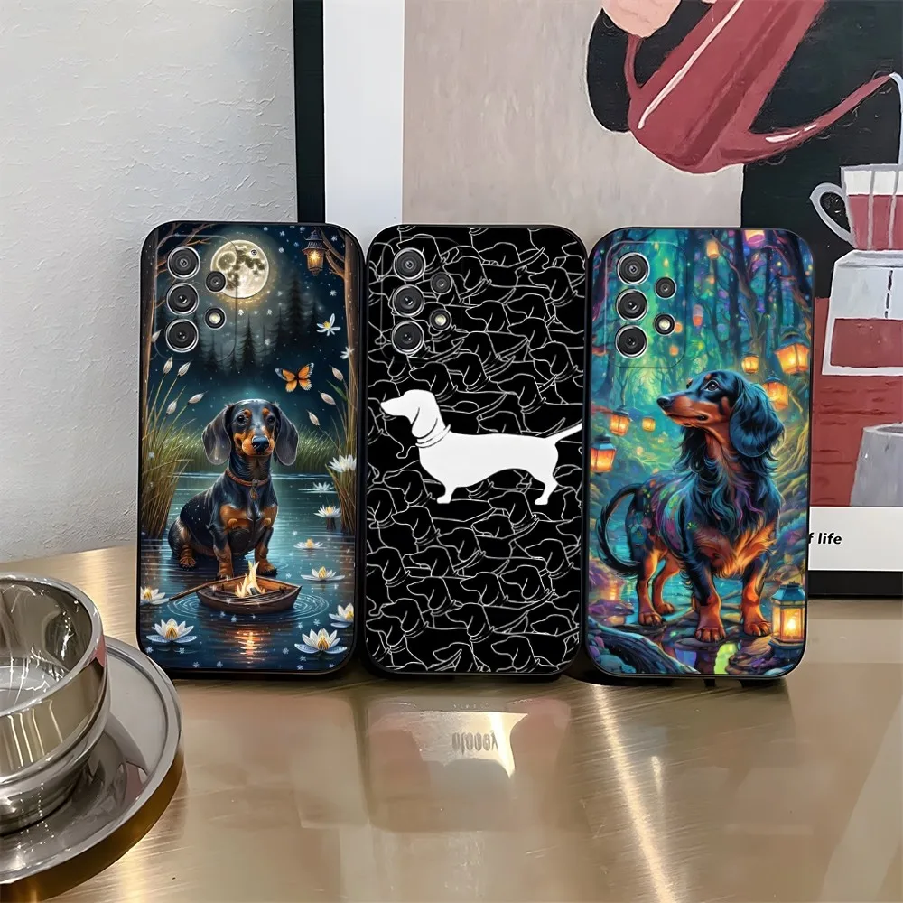 Dachshund Dog Love Phone Case for Samsung Galaxy S24 S20 S21 S23 S22 Ultra Fe Plus M54 A34 A54 A24 A52 A53 Coque