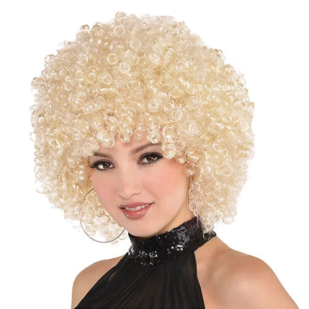 Wig, European and American style women's headgear, African small roll explosion head, chemical fiber wig hair cover.