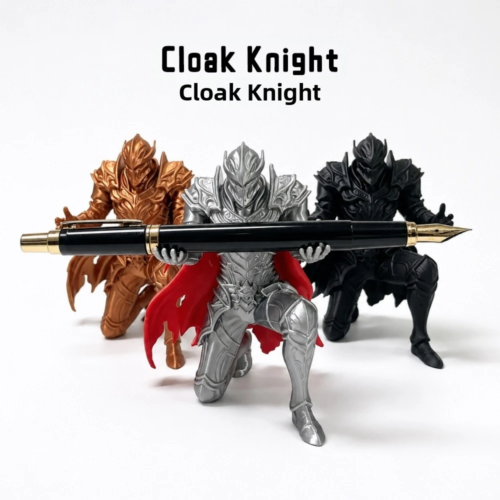 Funny 3D Printed Knight Pen Holder Creative Decoration Warrior Pen Stand Multi-functional Knight Statue Gift