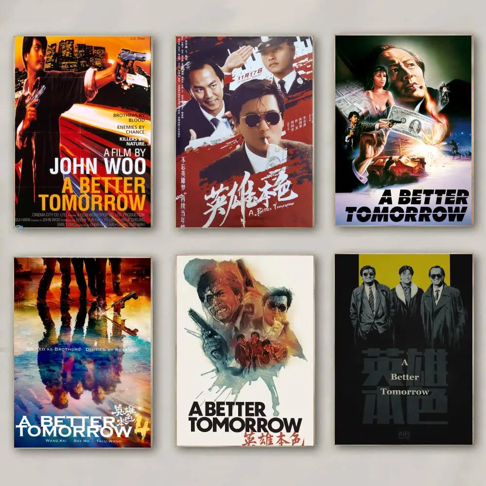 classic movie A-A Better Tomorrow-W Poster Modern Wall Decal for Living Room Cafe Office Bar and Bedroom