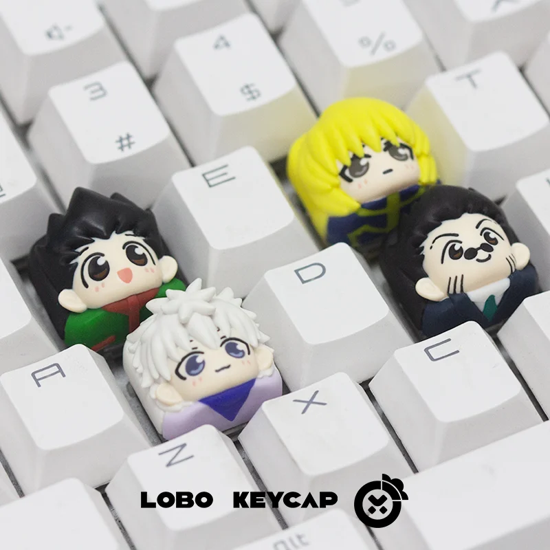 Resin Cartoon Hunterxhunter Chrollo Lucilfer Gon Freecss Anime Character Merchandise Keyboard Accessory Esc Replacement Keycap view 2
