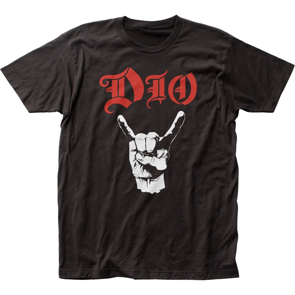 

DIO Devil Horns T Mens T Shirt Rock and Roll Music Classic Band Tee American Band Singer Street Hip-hop Rock Short-sleeved Women