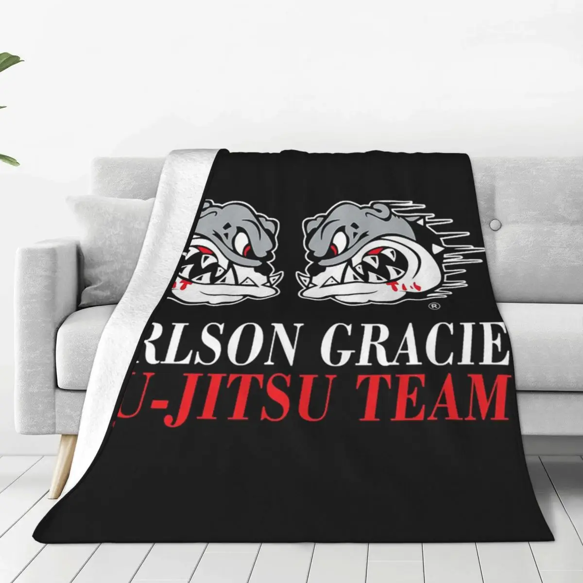Carlson Gracie Jiu-Jitsu Team Logo Blanket Soft Warm Flannel Throw Blanket Bedspread for Bed Living room Picnic Travel Home Sofa