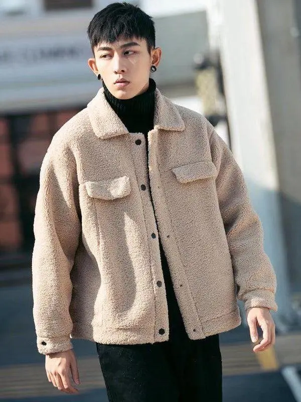 

Loose Fit Thiened Fce Hooded Cotton Jaet Casual Hong Kong Sle Warm Coat Men's Winter Outerwear Breathable Busin Wear