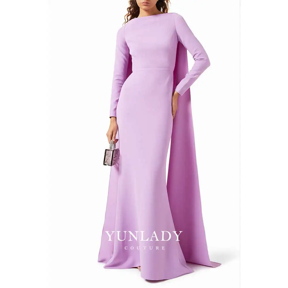 YUNLAN элегантное фиолетовое коктейльное вечернее платье с накидкой в Саудовской Аравии, женское платье Mixi для свадебной вечеринки 2025 года YUNLAN элегантное фиолетовое коктейльное вечернее платье с накидкой в Саудовской Аравии, женское платье Mixi для свадебной вечеринки 2025 года