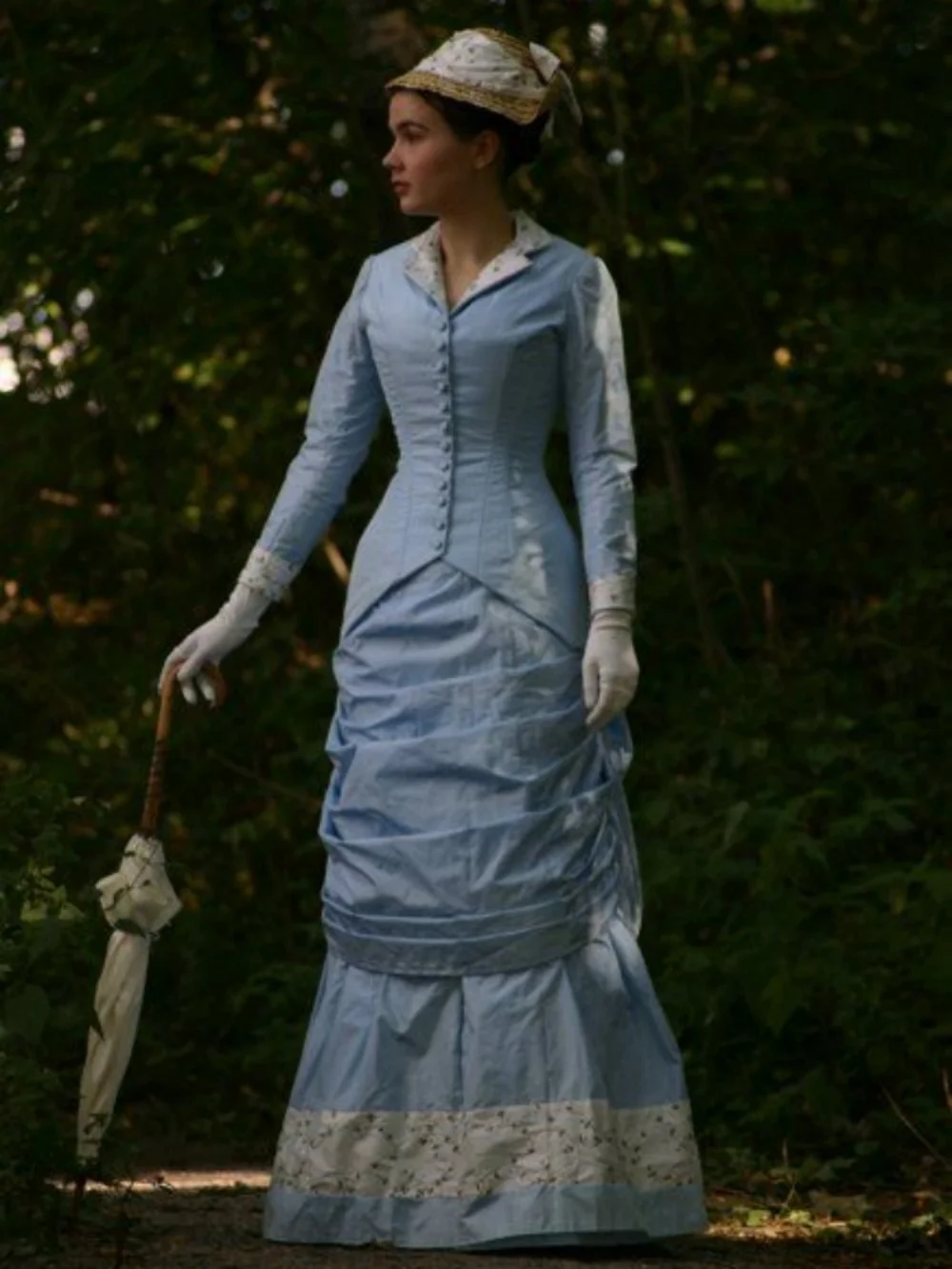 

1880s Commoner Walking Dress Victorian Edwardian Duchess Afternoon Costume Women Gothic Steampunk Nautical Bustle Ball Gown