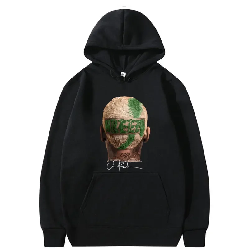 

Rapper Chris Brown Breezy Graphic Hoodie Male Fashion Loose Pullover Men Women Hip Hop Oversized Hoodies Men Fashion Streetwear