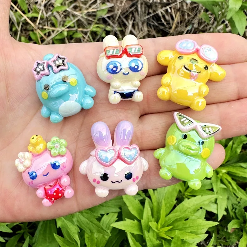 

Cartoon BT Combination Resin Through-hole Bead Accessories Mobile Phone Key Bag Chain Diy Handmade Jewelry Material