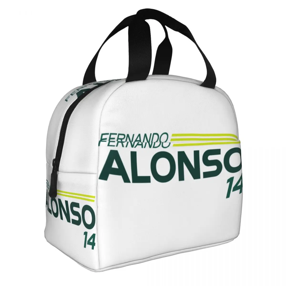 Alonsos Spanish Racing Driver Thermal Insulated Lunch Bags Women Resuable Lunch Container Outdoor Picnic Multifunction Food Box