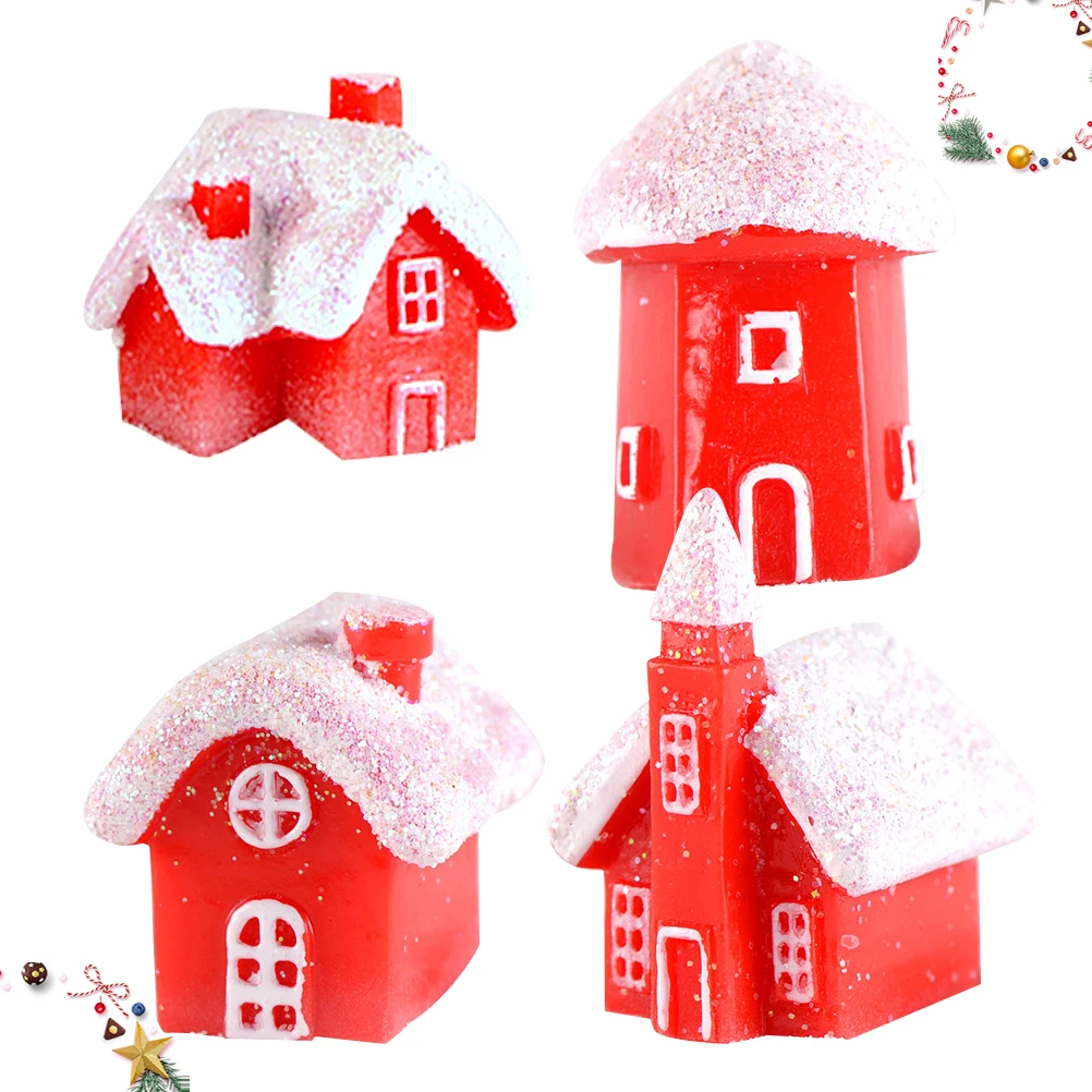 

4Pcs Xmas Candy Cake Ornaments Fashion Desktop Decoration for Home Living Room Office Party Table Adornment Festive