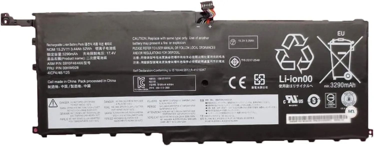 

New 00HW028 00HW029 01AV409 Battery For Lenovo ThinkPad X1 Carbon Gen 4 (2016) X1 Yoga 1st(2016) SB10F46466 01AV439 56WH