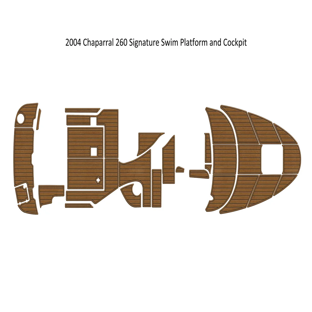 

2004 Chaparral 260 Signature Плавательная платформа Кокпит Лук Лодка EVA Напольный коврик из тикового дерева SeaDek MarineMat Gatorstep Стиль Самоклеящийся