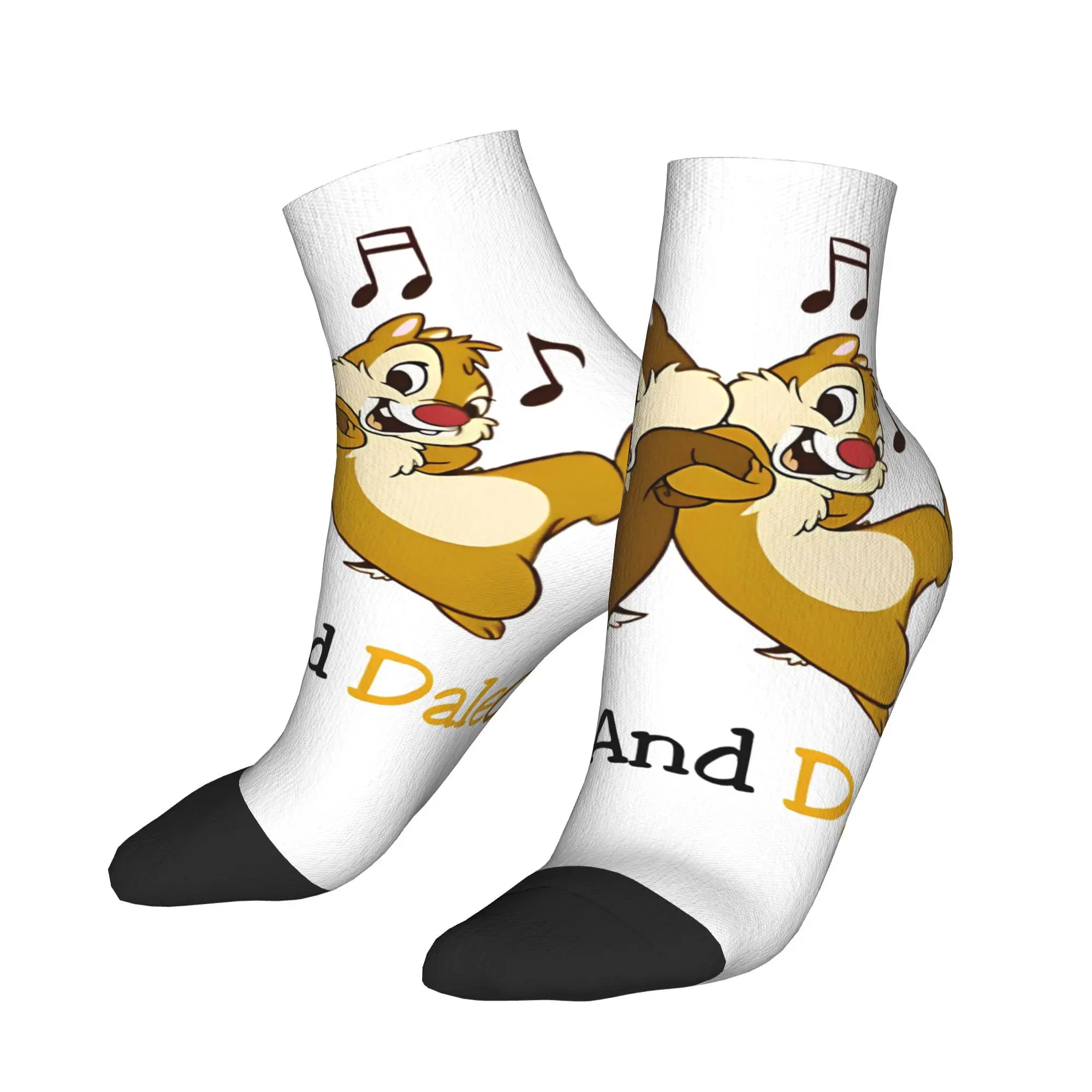 

Chip 'n' Dale Ankle Socks Cartoon Movies Non-Slip Quality Cycling Socks For Couple Autumn Funny Pattern Sock