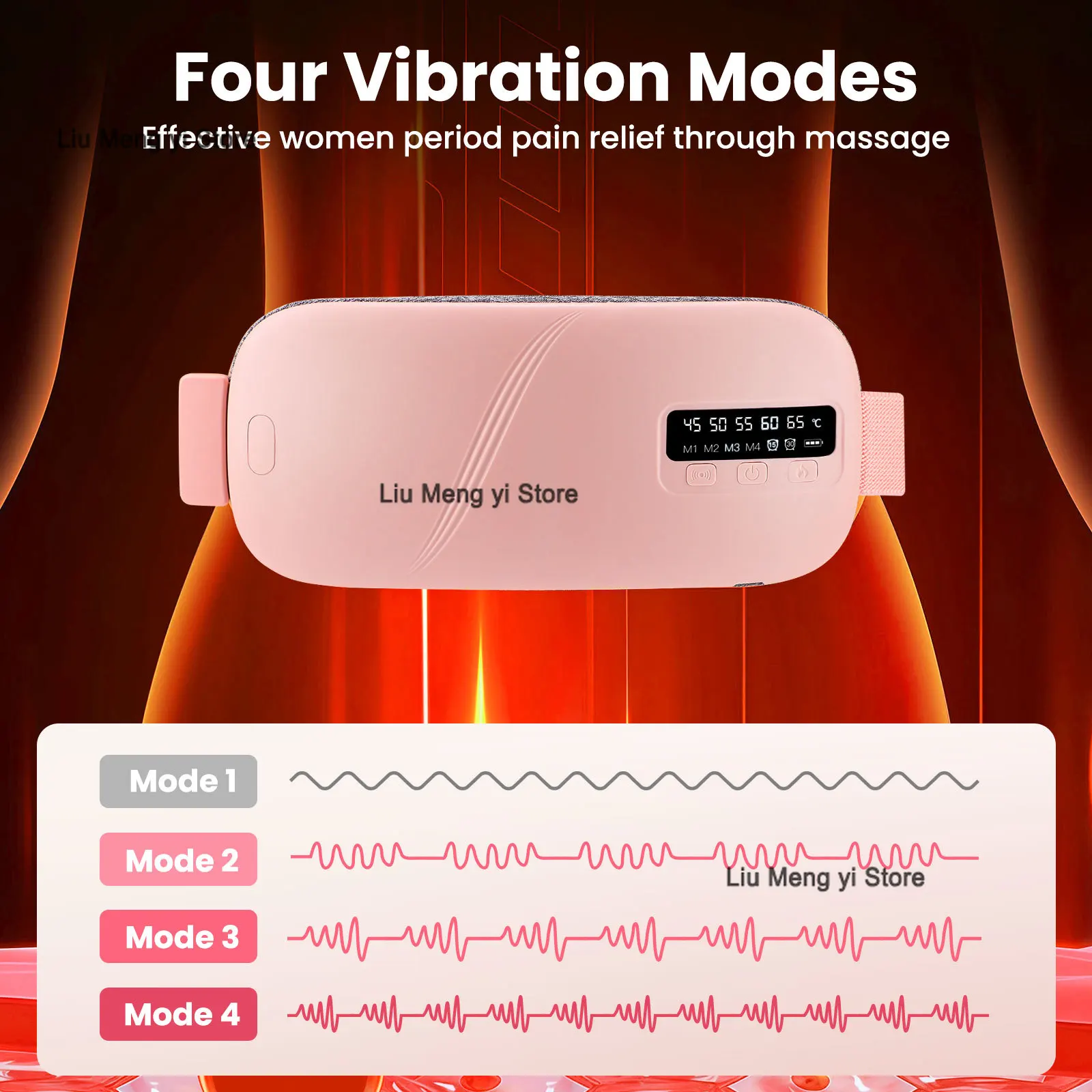 منصات التدفئة الحيض النسائية فعالة الساخن ضغط فترة الإغاثة حزام قابلة للشحن ساخنة الخصر مدلك هدايا للإناث #2