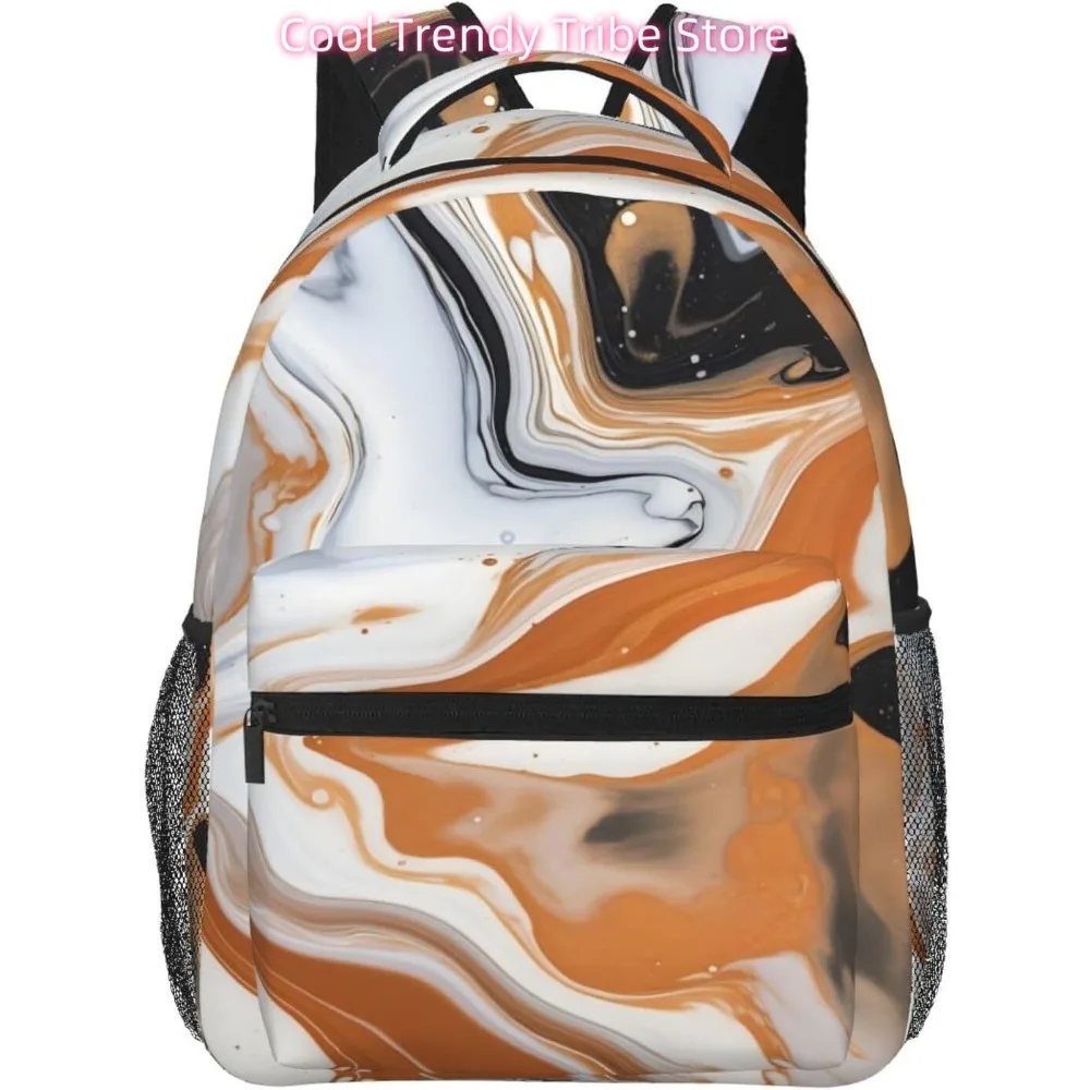 

laptop bag back to school Vintage Marble Textures Lightweight Laptop Backpack Lightweight Multipurpose Travel Casual Daypack Uni