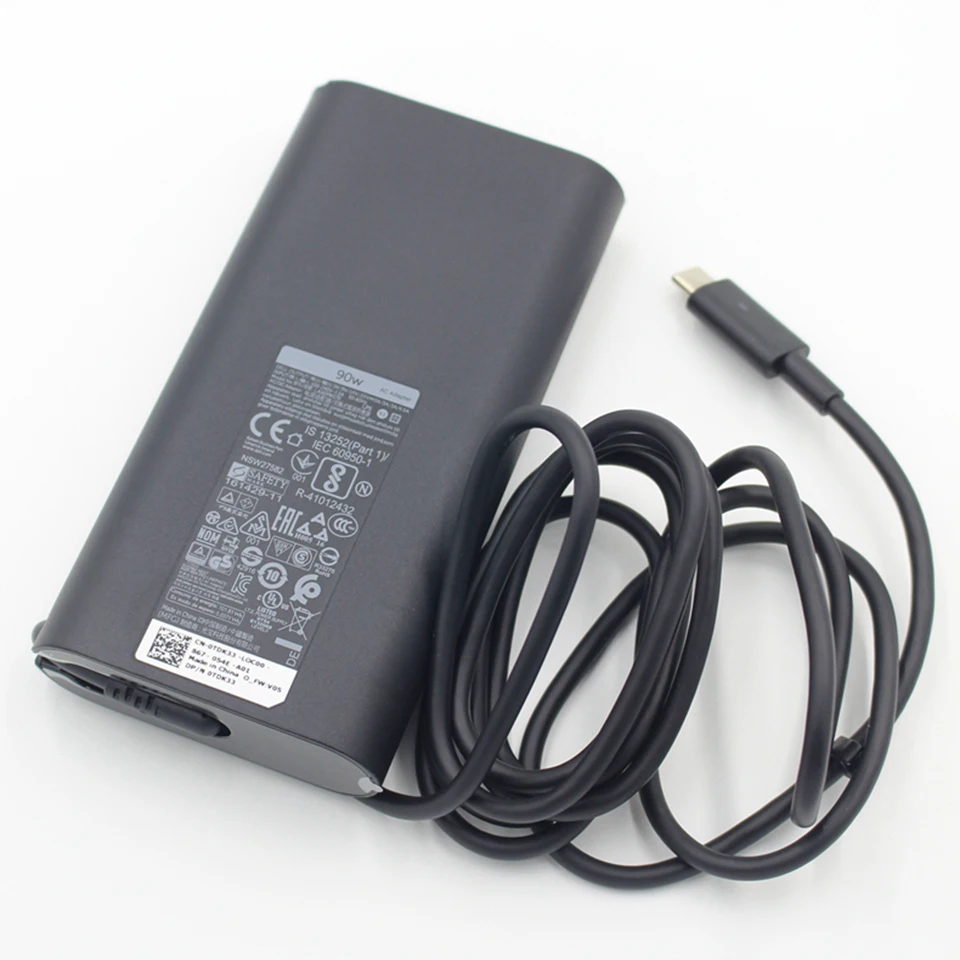 

New 90w 20V 4.5A type-C PD USB AC adapter For Dell Thunderbolt3 Latitude 11 5175 XPS15-9560 m7520 Charger Power Supply